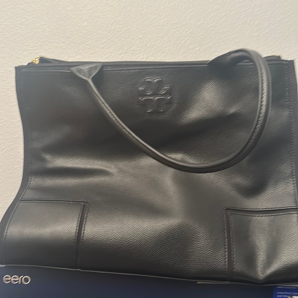 Tori burch mixed material large tote bag